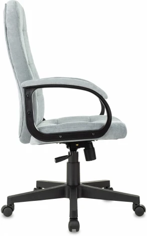 Кресло руководителя Бюрократ CH 002 Fabric серо-голубой Light-28 крестов. пластик