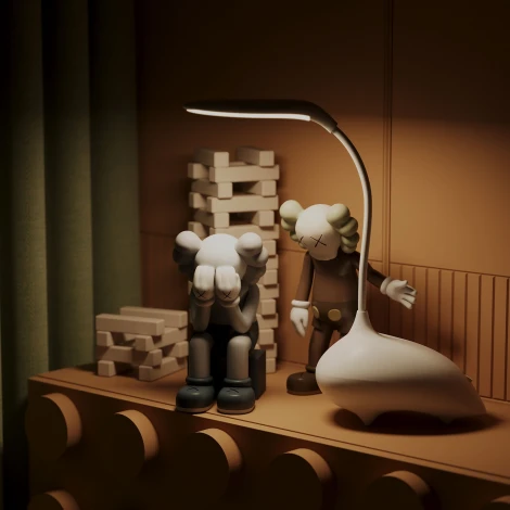 Настольная лампа на гибкой ножке с аккумулятором Gauss Qplus GT7011 6W 330lm 2700-6000K 5V Li-ion 1200mA диммируемый LED (регулировка яркости, для детской, сенсорный выключатель)