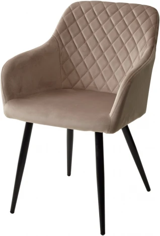 Стул M-City BRANDY BLUVEL-40 бежевый/ черный каркас