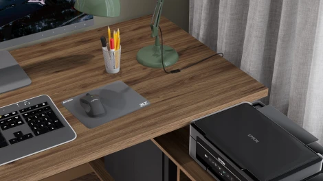 Стол рабочий универсальный Калифорния Хардвиг СР01 ЛДСП Темный орех 5079782302