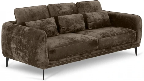 Диван Amsterdam трехместный ОГОГО (арт.786591), (Ткань,Велюр/Коричневый)
