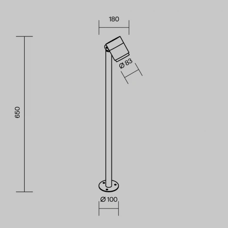 Наземный уличный светильник Maytoni Spira O497FL-L12B3K1 (LED, 220V, круглые, IP65)
