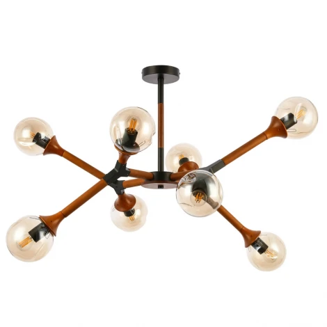 Потолочная люстра на штанге Evoluce Raquel SLE109402-08 (220V, шарики)