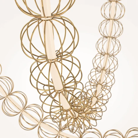 Подвесной светильник Maytoni Golden Cage MOD216PL-L42G3K (LED, 220V, на проводе, шарики)