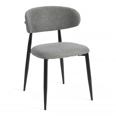Стул обеденный Belsay/Белси велюр/металл, светло-серый/черный, 46х53х79см (Комплект из 4 шт.) Tetchair 25681