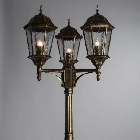 Наземный фонарь Arte Lamp Genova A1207PA-3BN