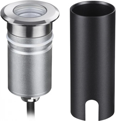 Встраиваемый грунтовый светильник Odeon Light Ingro 6660/1GL3 черный/металл IP67 LED 3W 3000K 12V/24V (нужен драйвер 357781/357782) (круглые)