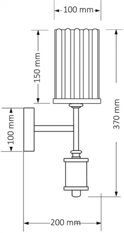 Бра Kutek Artu Ryfel ART-K-1(N)R (220V)