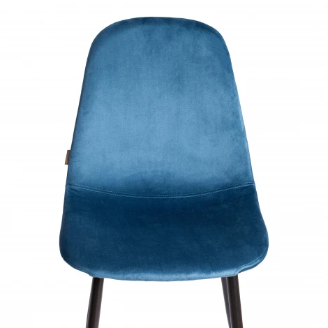 Стул Breeze/Бриз (мод. JSC-58)/2 шт. в упаковке велюр/металл, 44х53х86см, синий HLR63/черный (Комплект из 2 шт.) Tetchair 24485
