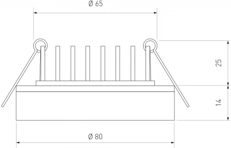 Встраиваемый светильник Elektrostandard Aster DSKR80 5W 3300K чёрный (LED, 220V, круглые)