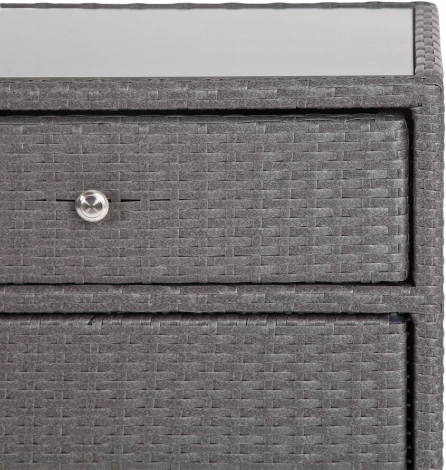 "Мальта" тумба плетеная из искусственного ротанга, цвет графит 4SIS арт.УТ-00002577