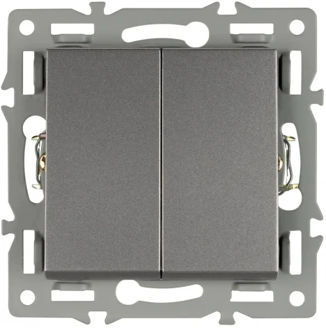 Механизм выключателя двухклавишный проходной SWT-MKP2-PL-GR (250V, 16A) (Arlight) 043729