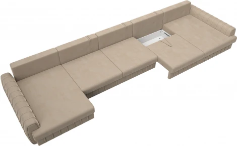 Диван П-образный Лига-057 НПБ МегаЛонг Лига Диванов (Велюр) арт.129355