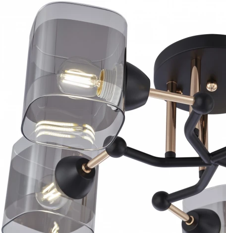 Потолочная люстра на штанге Arte Milano AMALFI 324308/5 BK+FG (220V)