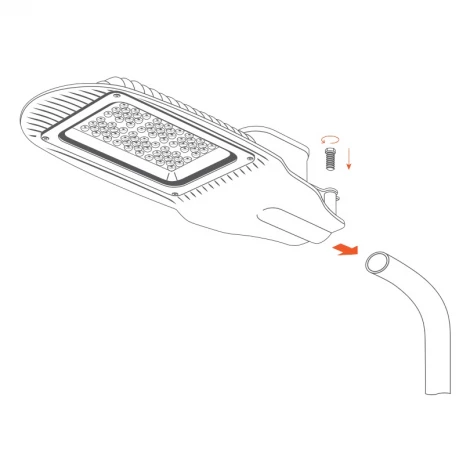 Уличный консольный светильник IP65 LED Wolta Трасса ДКУ04-100-102-2К ШБ140х60 прозрачный