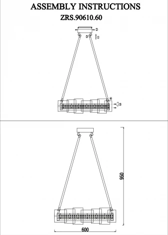 Подвесной светильник Zortes Cloud-Stone ZRS.90610.60 (LED, 220V, на тросе, круглые)