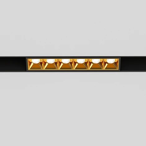 Трековый светильник Downlight магнитный Elektrostandard Slim Magnetic 6W 4000K Artas чёрный/золото 85101/01 (LED, 48V)