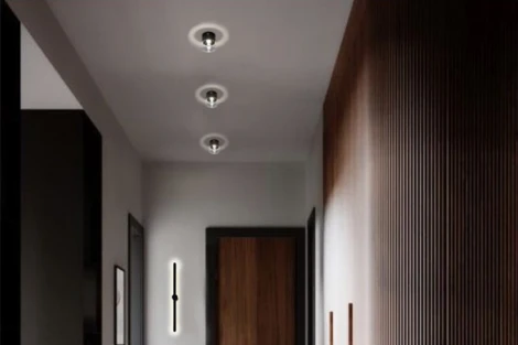 Потолочный светодиодный светильник Italline IT014-0201 black (220V, круглые)