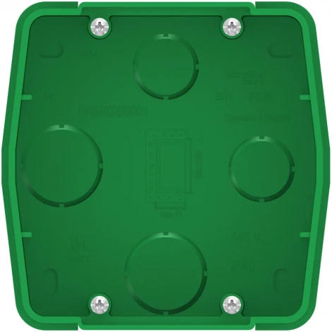 Коробка монтажная для силовых розеток (зеленый) IP40 Systeme Electric Blanca BLNMK000001