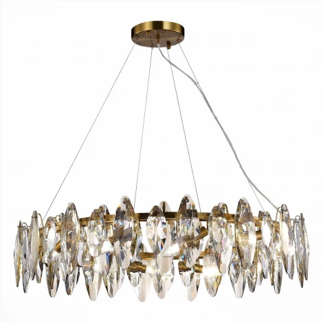 Подвесная люстра Ancona SL1227.303.12 ST Luce (220V, хрусталь, подвески, на тросе, круглые)