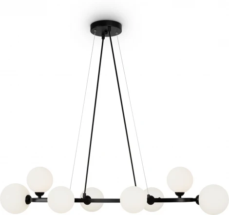 Подвесной светильник Freya Globos FR5222PL-08B1 (220V, на тросе, шарики, молекулы)