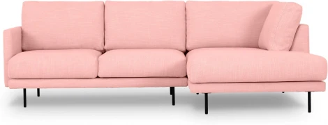 Диван Ricadi угловой ОГОГО (арт.727514), (Ткань,Рогожка/Розовый)