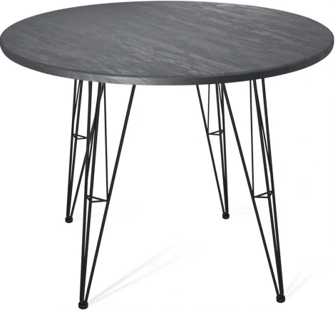 Стол Sheffilton SHT-TU10/TT 90 МДФ черный муар/каменный уголь