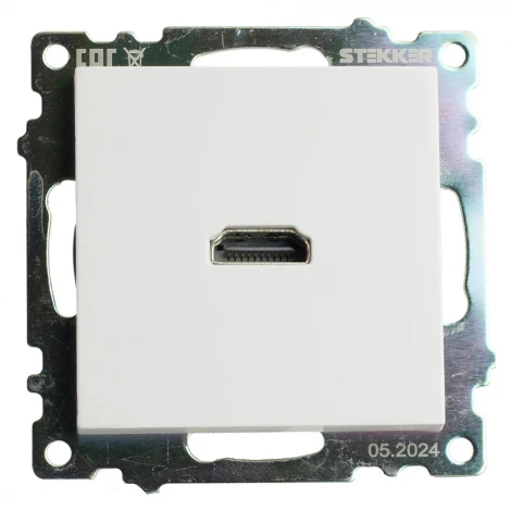 Розетка HDMI (белый) Stekker Катрин 50058