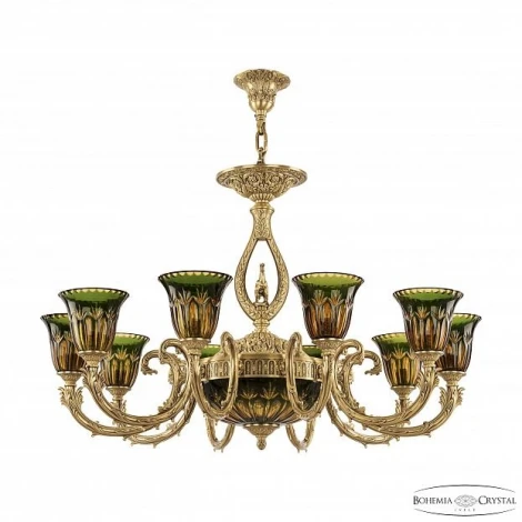 Подвесная люстра Bohemia 1400 71409P/8+4/250 FP P2 U Amber-Green/H-1I FH3M