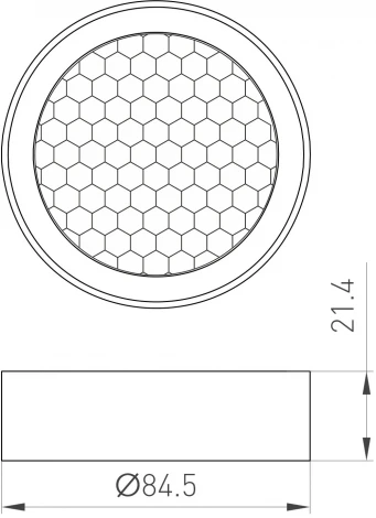 Фильтр сетчатый с посадочным кольцом LGD-HONEYCOMB-RING-R85 (BK) (Arlight, Металл) 046764