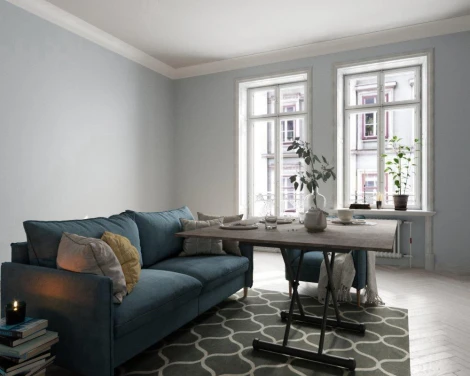 Стол трансформер журнальный обеденный Эцталь Серебристый