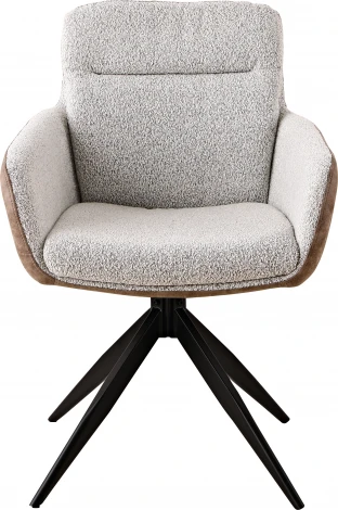 Стул обеденный Waldo светло-серый c бежевой экокожей Stool Group арт.УТ000039270