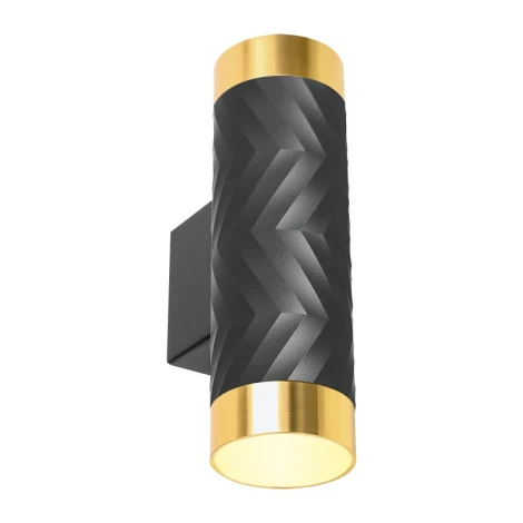 Настенный светильник Wolta WSL-GU10/W09BG под лампу GU10 Черный / Золотой LINEA