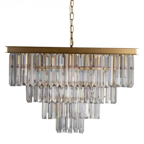 Подвесная люстра каскадная Loft IT Prism Clear 10019/600S (220V, хрусталь, на цепи)