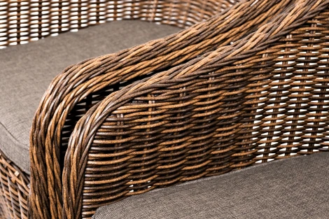 Лаунж-зона из искусственного ротанга, цвет коричневый 4SIS Равенна RS2C2T-4-SET brown