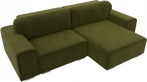 Диван угловой Лига-029 правый угол (Зеленый/Микровельвет) Лига Диванов арт.121920