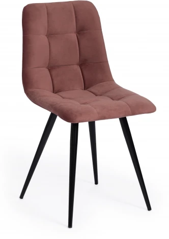 Стул CHILLY (mod. 7095-1) / 1 шт. в упаковке (Ткань,Металл /Коралловый,Черный)