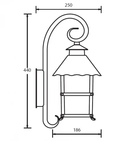 Настенный фонарь уличный Oasis Light 81402/18 Gb (220V, IP44)