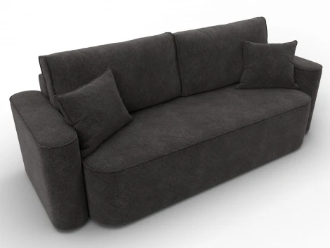 Диван прямой Лига-118 НПБ (ДСП,ЛДСП,Брус,Фанера,Велюр/Темно-коричневый) Лига Диванов 137079