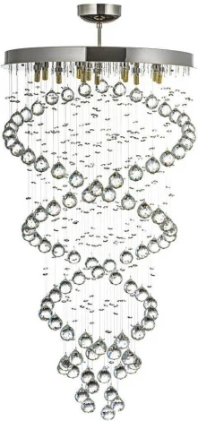 Потолочная хрустальная люстра на штанге Dio D'Arte Tesoro Nickel H 1.4.55.105 N (220V)