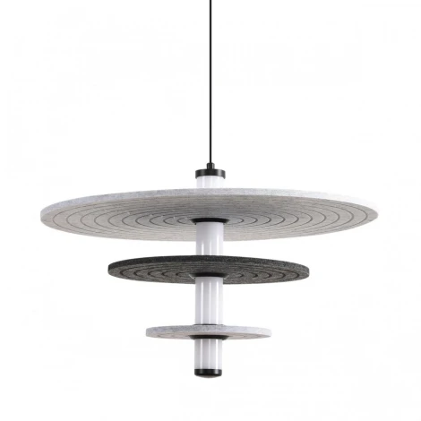 Подвесной светильник светодиодный Lumion Felta 8295/11AL черный/светло-серый/темно-серый, металл/фетр/акрил LED 11W 3000K 220V (на проводе, круглые)