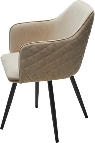 Стул M-City FORT 360 град. поворот. B03 Бежевый, велюр / черный каркас,