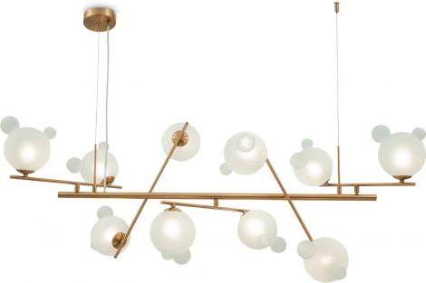 Подвесной светильник Freya Flaty FR5374PL-10BS (220V, на тросе, молекулы)