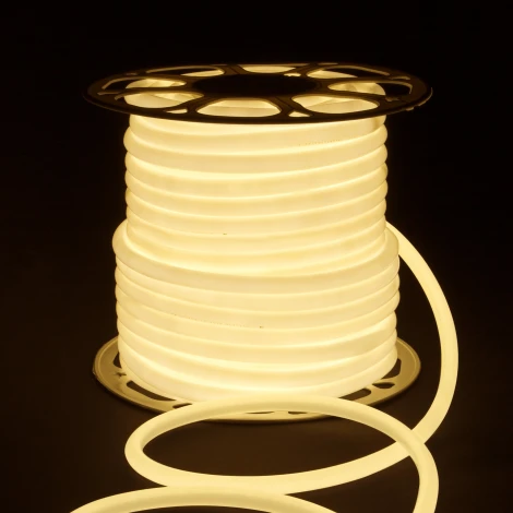 Светодиодная лента Elektrostandard LS 003 220V 9,6 IP67 Гибкий неон 9,6W 144Led 2835 круглый дневной белый, 50 м