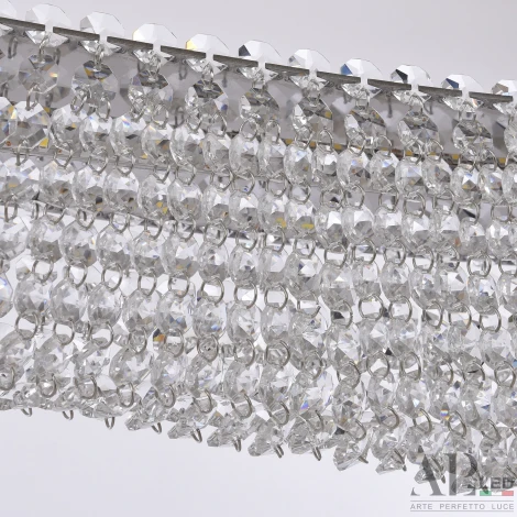 Подвесная люстра светодиодная APL LED Sicilia SH523.0.120.A.Ni.4000 (220V, хрусталь, на тросе)