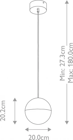Подвесной светодиодный светильник Kichler Monlit QN-MonLIT-P-PC (220V, на проводе, шар)