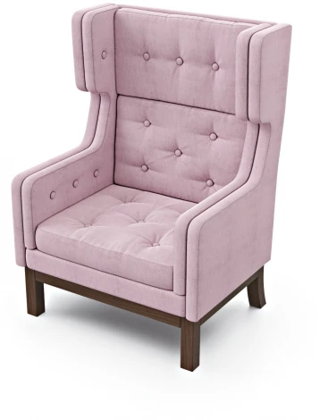 Кресло Arsko Айверс Хай Орех шенилл розовый