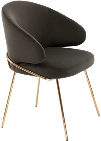 Стул-полукресло Bradex Home Emil графит с золотыми ножками (RF 0544)