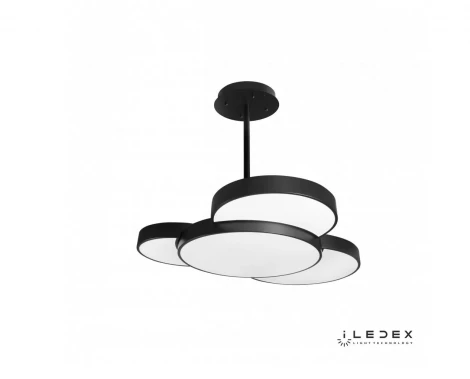 Потолочная люстра на штанге iLedex Demure 9127-930-D-T BK (220V, пульт управления, круглые)
