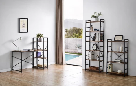 Стеллаж ESF S04/МДФ,Металл
